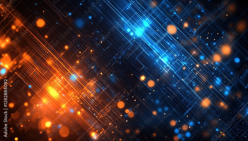 Abstract Digital Network: Glowing Lines and Nodes, Interconnected System Visualized with Vivid Colors, Dynamic and Futuristic Design. Abstract Digital Network: Glowing Lines and Nodes, Interconnected System Visualized with Vivid Colors, Dynamic and Futuristic Design.