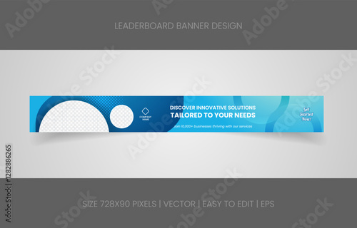 Wallpaper Mural leaderboard 728x90 template banner design with abstract background for promotion website social media  Torontodigital.ca