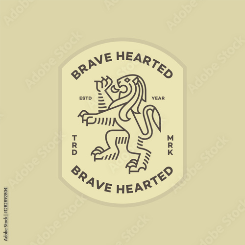 Lion heraldic logo