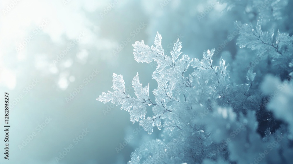 Frozen delicate branches in soft light. Frozen delicate branches in soft light.