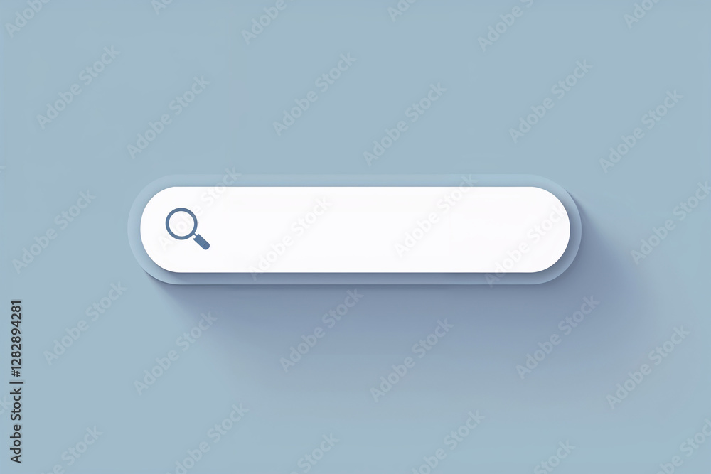 Magnifying Glass and Search Bar Concept Magnifying Glass and Search Bar Concept