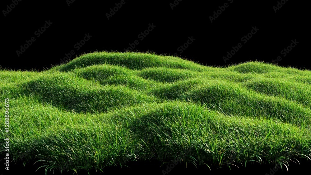 lush green moss covering the ground with black background lush green moss covering the ground with black background