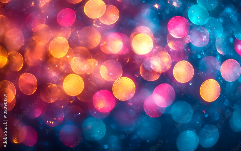 Fototapeta premium Abstract bokeh lights vibrant colors background