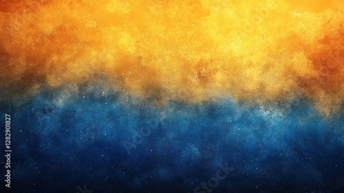 Orange blue nebula cosmic space background
