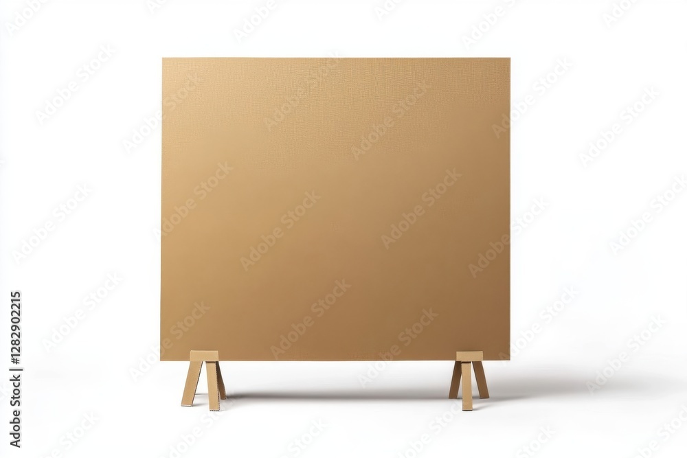 Cardboard Panel Display Stand on White Background Cardboard Panel Display Stand on White Background