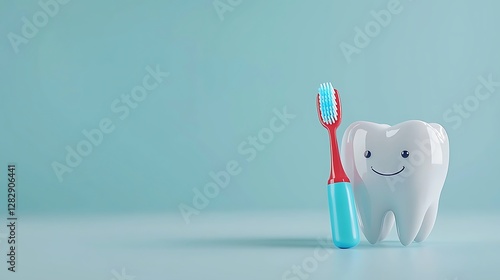 Fun Toothbrush and Tooth for Kids' Oral Care