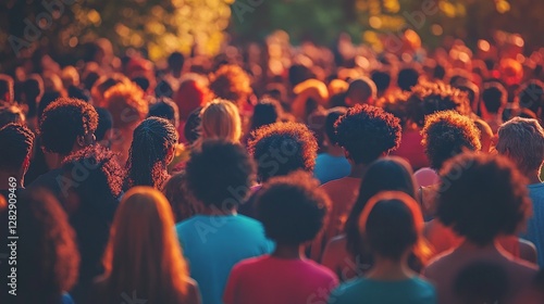 Wallpaper Mural community of multiracial individuals coming together for an outdoor social gathering at city park sharing laughter and joy in a welcoming and inclusive environment Torontodigital.ca
