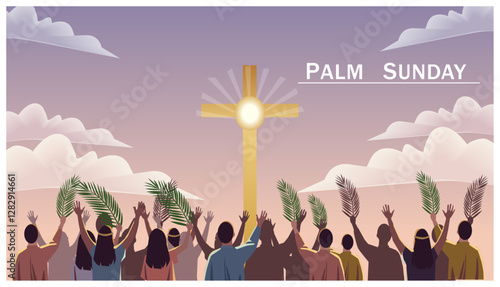 Palm Sunday Celebration with Cross