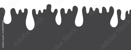 isolated milk and yogurt flowing drops. Liquid paint dripping. White melt drop or white cream leak drop splash background.