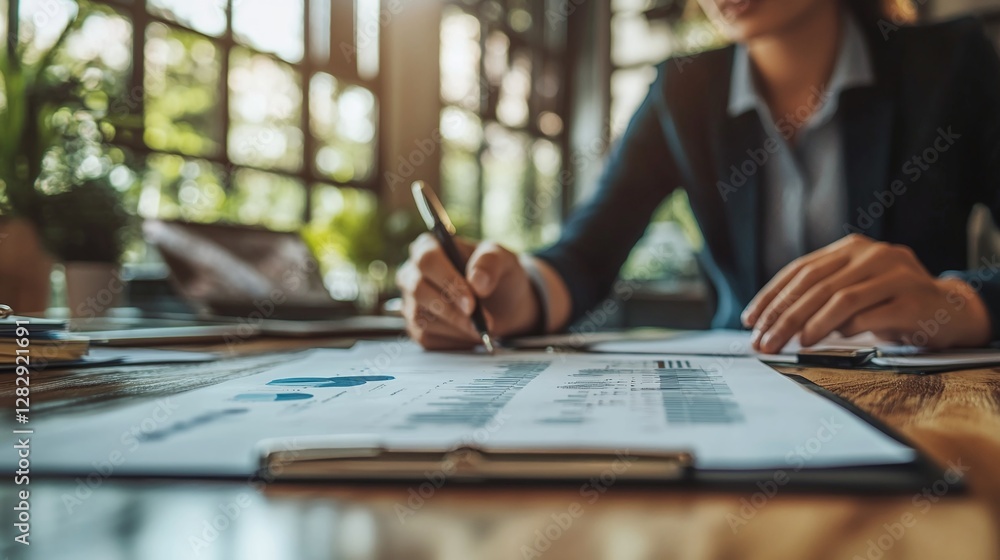 woman meeting financial expert for advice on investment planning business agreement and contract compliance in professional office woman meeting financial expert for advice on investment planning business agreement and contract compliance in professional office