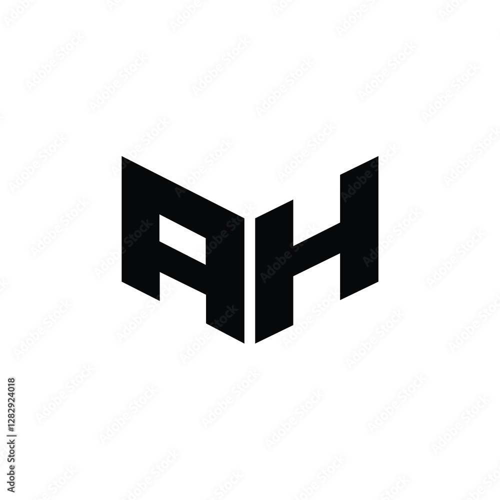 AH monogram logo design letter text name symbol monochrome logotype alphabet character simple logo AH monogram logo design letter text name symbol monochrome logotype alphabet character simple logo