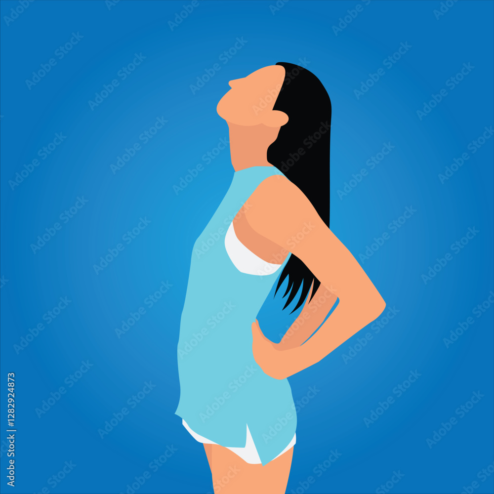 girl doing a basic yoga pose vector illustration flat clean and latest girl doing a basic yoga pose vector illustration flat clean and latest