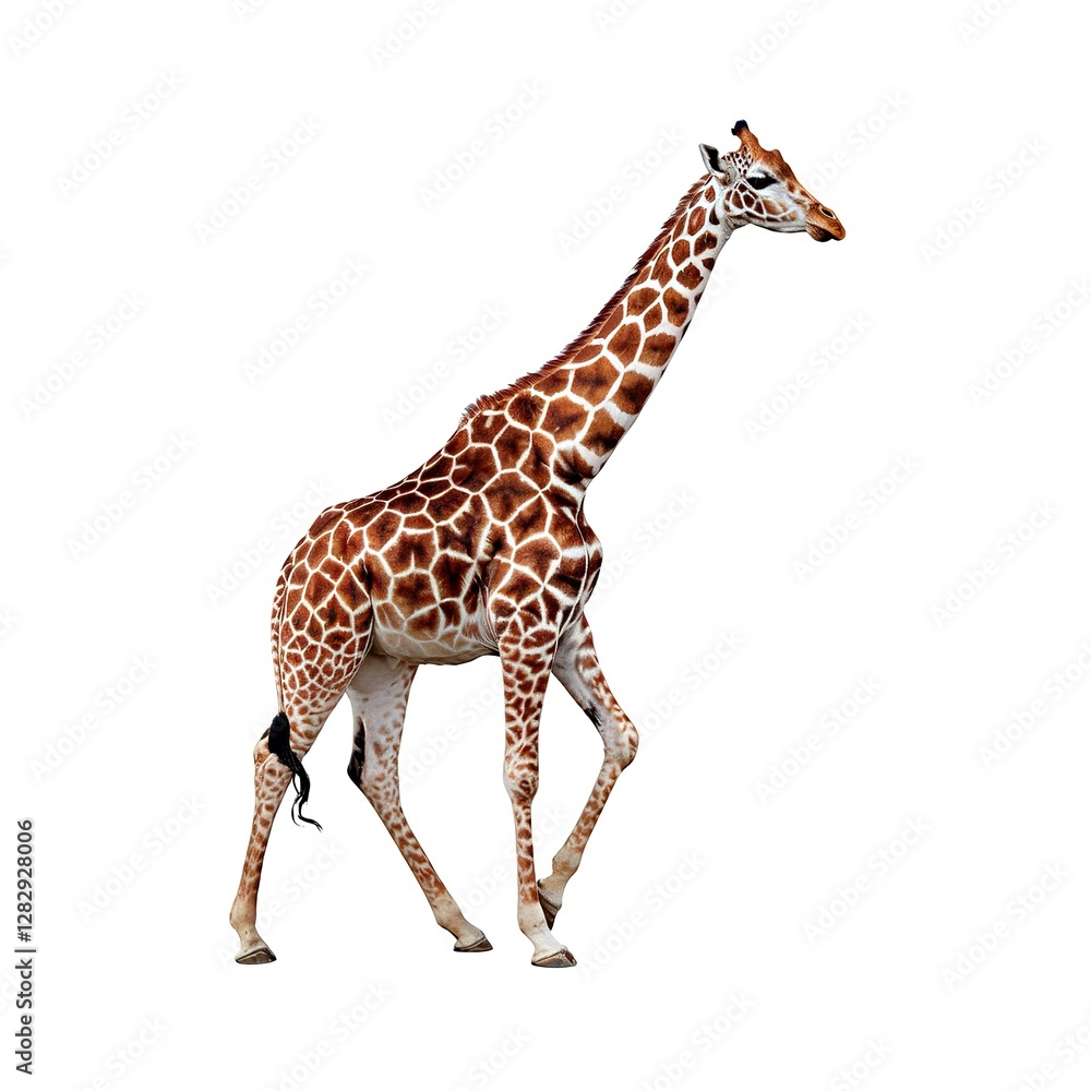 Fototapeta premium Giraffe isolated on white background