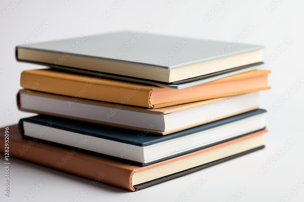 Stack of Knowledge: A neat stack of assorted books presents an inviting scene of literary exploration, featuring a range of colors and textures. Stack of Knowledge: A neat stack of assorted books presents an inviting scene of literary exploration, featuring a range of colors and textures.