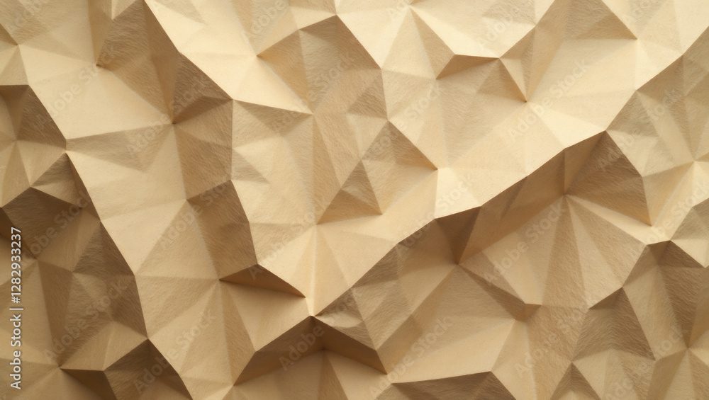 Obraz premium Kraft paper that has been wet and then dried, creating unique water stains and a distorted texture.