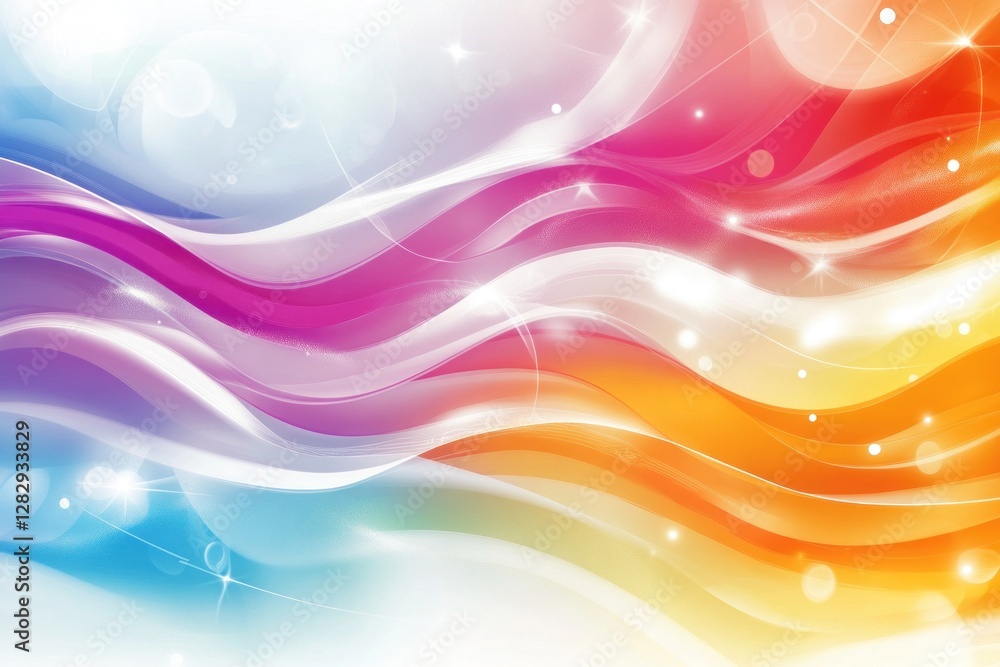 Colorful abstract waves with bright gradients and light Colorful abstract waves with bright gradients and light