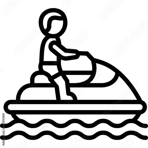 jetski ride icon