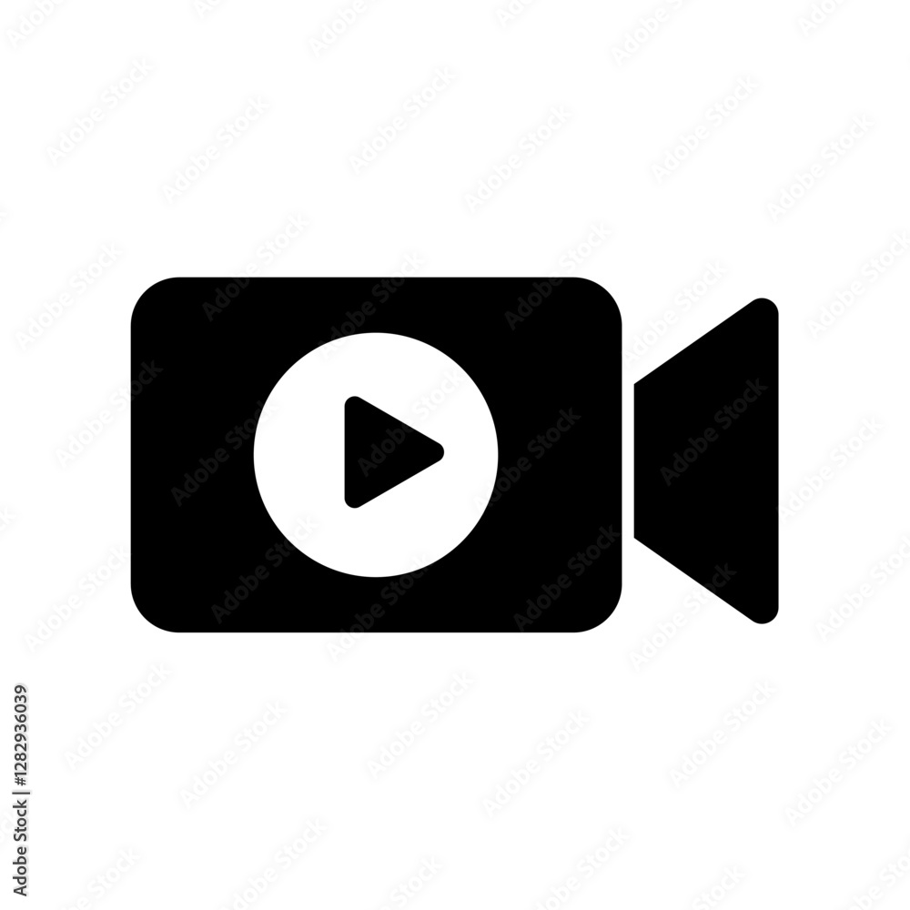 Icon a movie, isolated against a clean background. Icon a movie, isolated against a clean background.