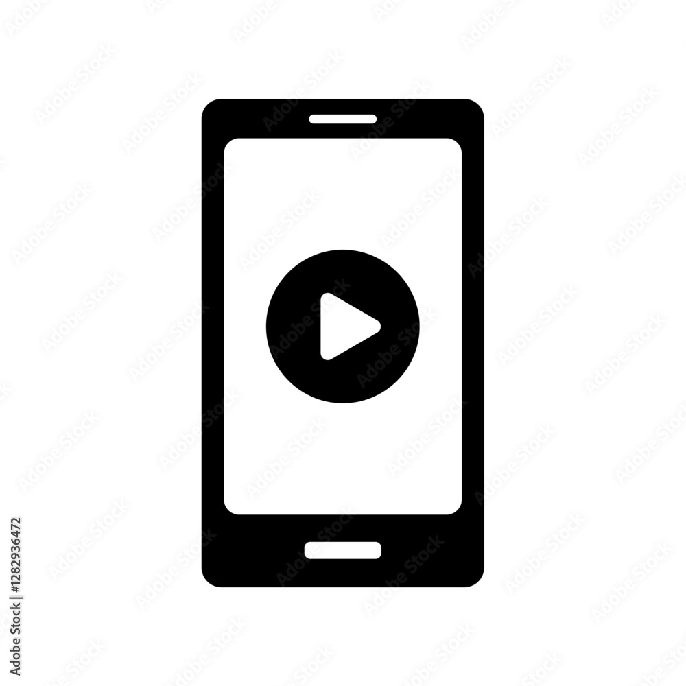 Icon a online video, isolated against a clean background. Icon a online video, isolated against a clean background.