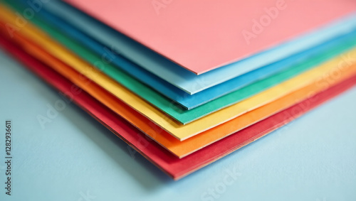 Wallpaper Mural A stack or layered arrangement of different colored cardstock, creating a visually interesting composition. Torontodigital.ca