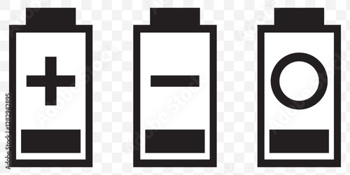 Battery icon. Battery level icon set. Battery icon set. battery charge level. battery Charging icon. EPS 10.