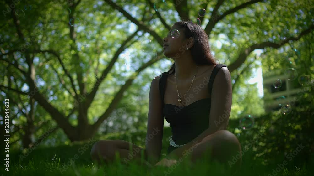This serene outdoor portrait captures the natural beauty around us in a beautiful way This serene outdoor portrait captures the natural beauty around us in a beautiful way