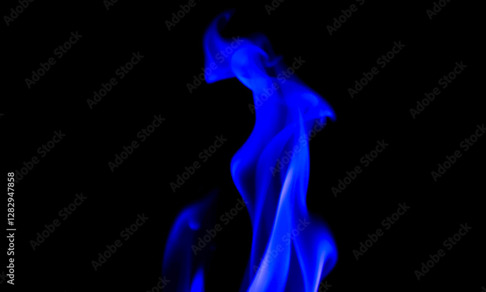 Blue fire overlay with spark ember flame and smoke realistic background. Flying light ice energy particle. Neon burnt steam texture. 3d twinkle shine of cold powder in air panoramic vector witchcraft Blue fire overlay with spark ember flame and smoke realistic background. Flying light ice energy particle. Neon burnt steam texture. 3d twinkle shine of cold powder in air panoramic vector witchcraft