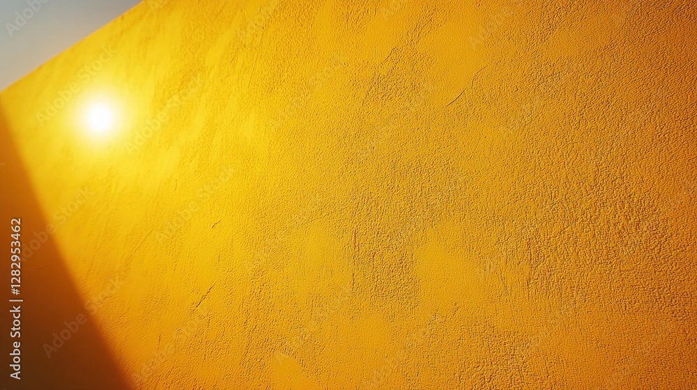 custom made wallpaper toronto digitalSunlit yellow wall, outdoor texture, shadow