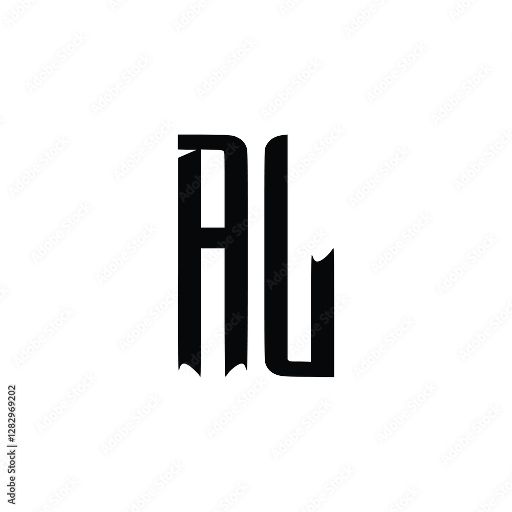 AL monogram logo design letter text name symbol monochrome logotype alphabet character simple logo AL monogram logo design letter text name symbol monochrome logotype alphabet character simple logo