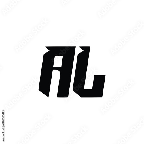 AL monogram logo design letter text name symbol monochrome logotype alphabet character simple logo