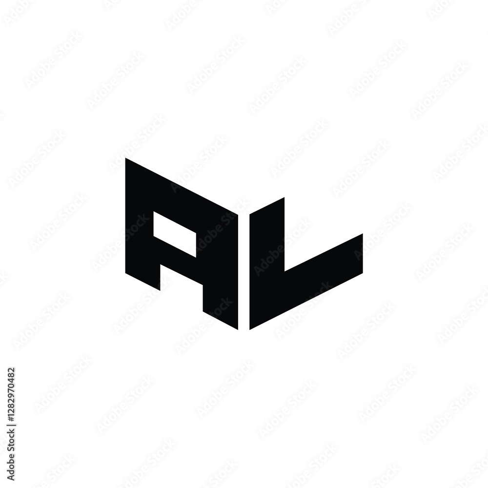 AL monogram logo design letter text name symbol monochrome logotype alphabet character simple logo AL monogram logo design letter text name symbol monochrome logotype alphabet character simple logo