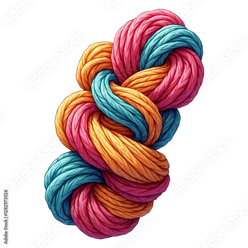 Wallpaper Mural colorful rope isolated on white Torontodigital.ca