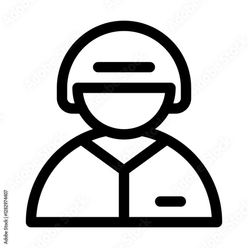 Soldier Outline Icon Vector