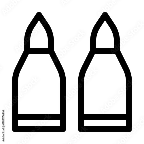 Ammunition Outline Icon Vector