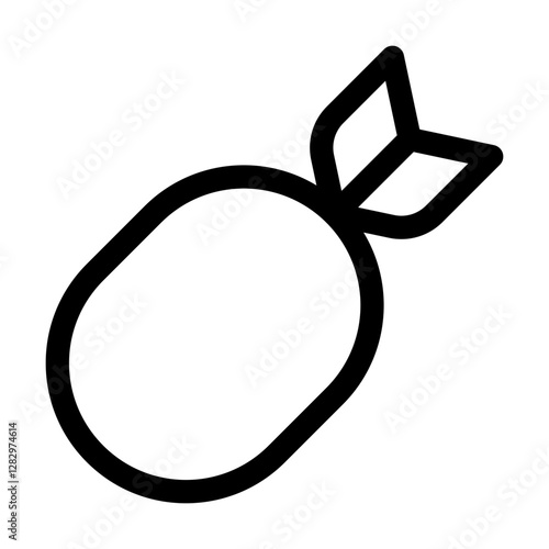 Missile Outline Icon Vector