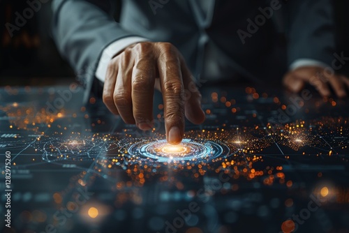 Businessman managing emails on smartphone touchscreen for digital marketing strategies