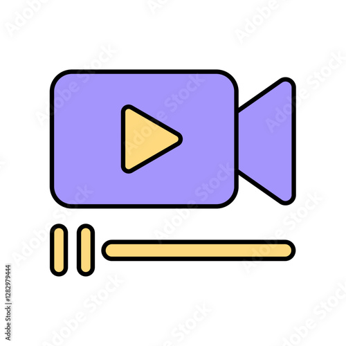 Free Download Icon a video player, isolated against a clean background. - GFXLoad