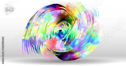 Colorful abstract texture created with Gradient flow and 3D structure imitate the movement of liquid or wind. Vibrant colors, volumetric waves and digital noise create a sense of depth and dynamics. I