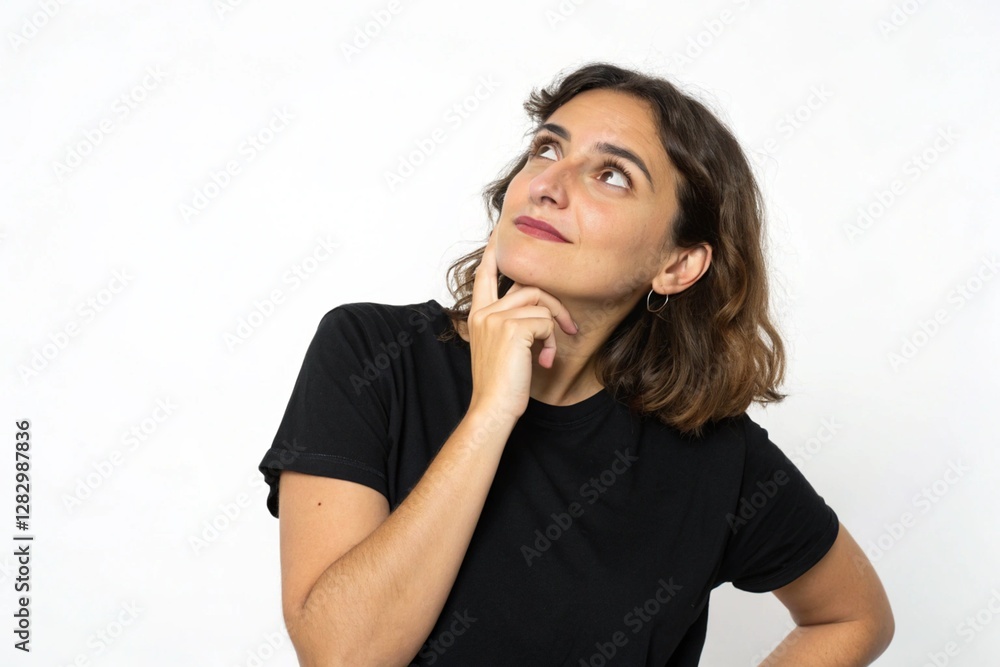 Naklejka premium young woman thinking