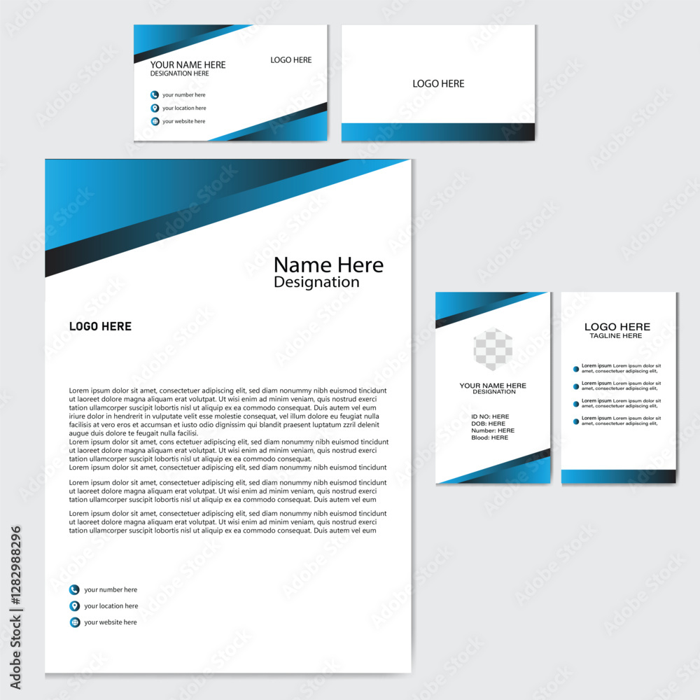 Business brand identity layout with new design. and modern minimalist templet design Business brand identity layout with new design. and modern minimalist templet design