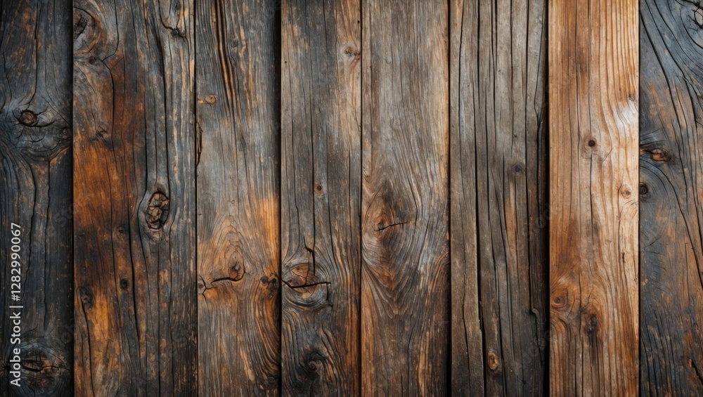 Textured wooden background with varied shades of brown and gray featuring natural knots and grain patterns Textured wooden background with varied shades of brown and gray featuring natural knots and grain patterns