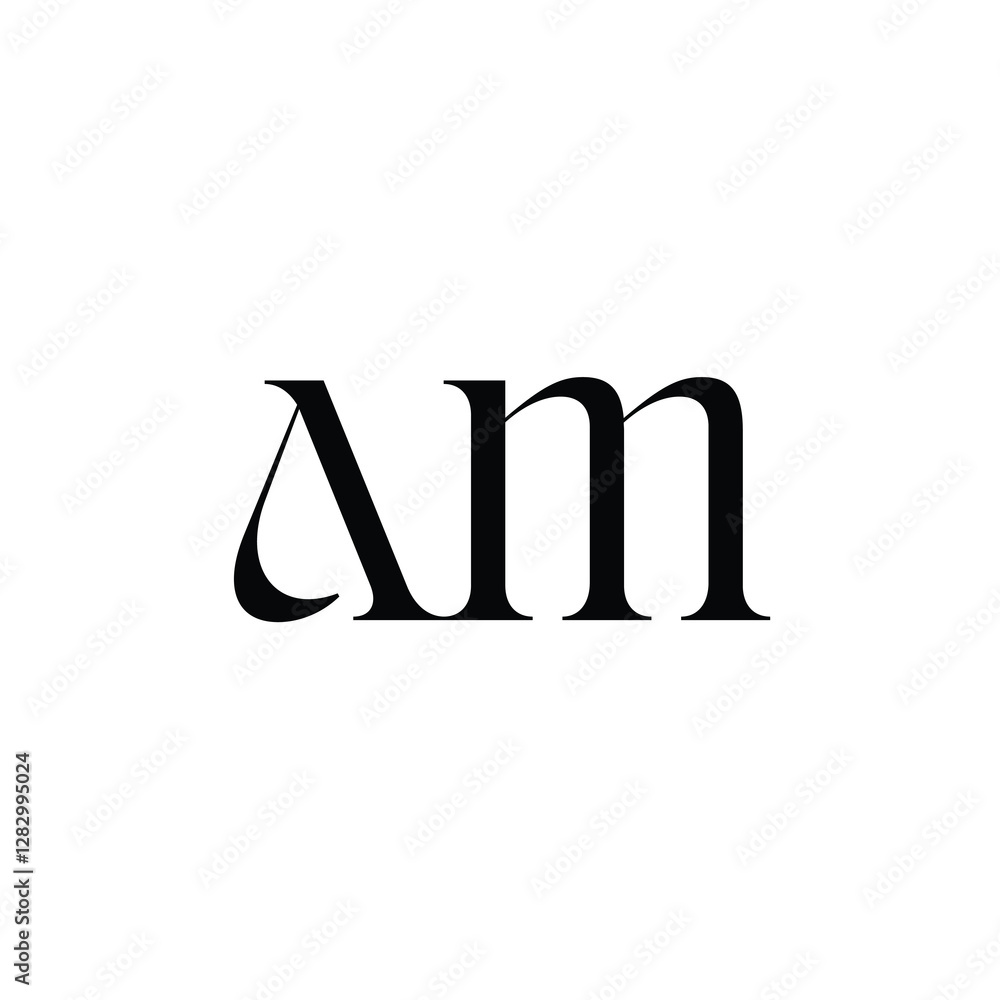 AM monogram logo design letter text name symbol monochrome logotype alphabet character simple logo AM monogram logo design letter text name symbol monochrome logotype alphabet character simple logo
