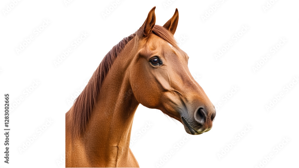 Fototapeta premium Gentle portrait of a brown horse