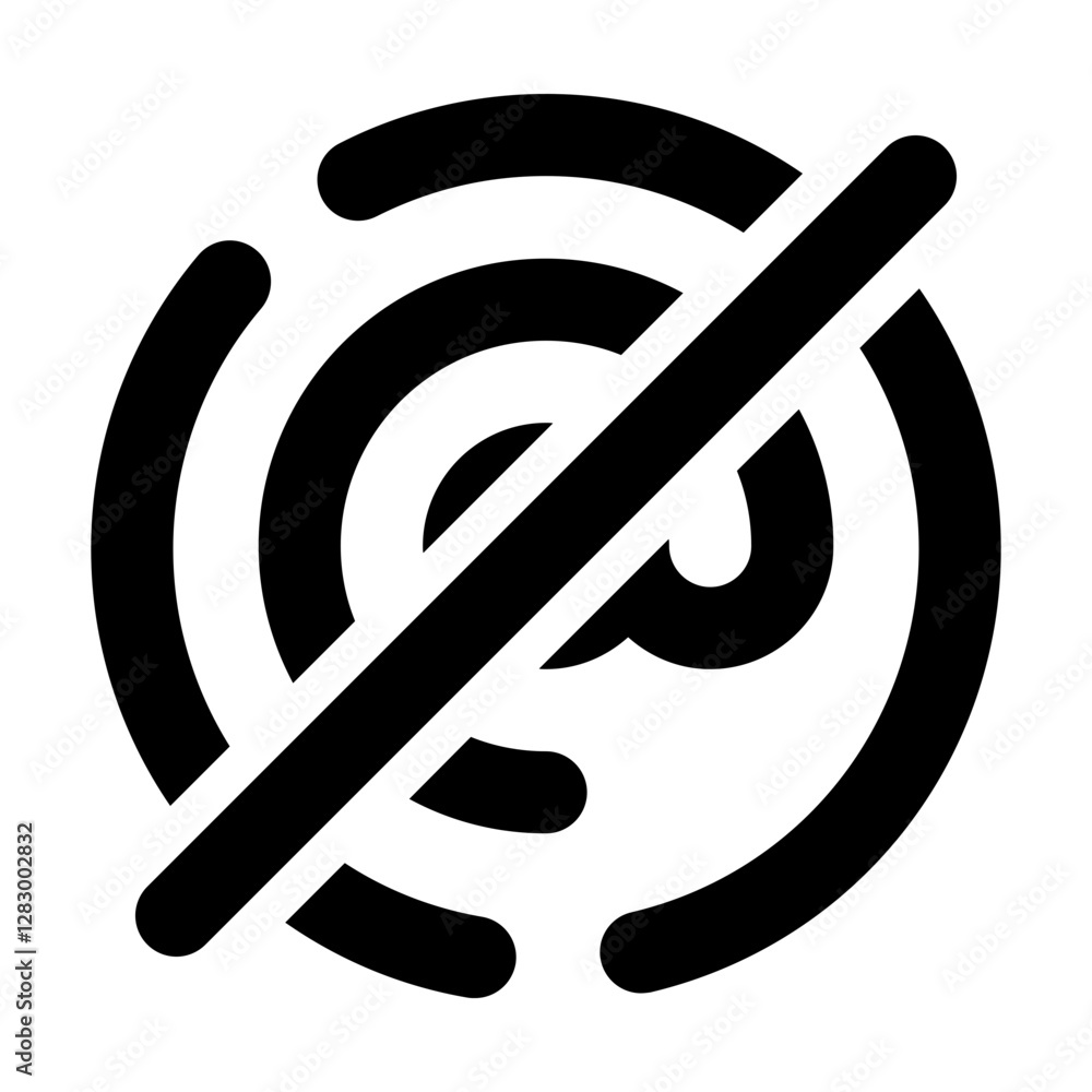 At Off Broken Line Icon Vector At Off Broken Line Icon Vector