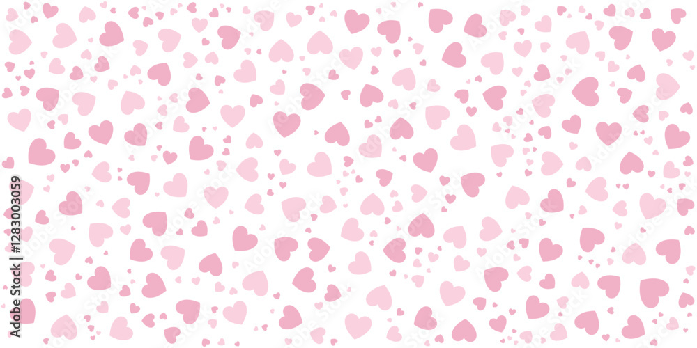 Romantic pink heart seamless pattern vector background Romantic pink heart seamless pattern vector background