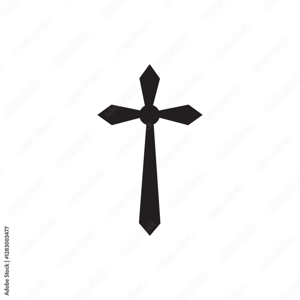 Christian cross catholic icon collection. Different style religious symbol Christian cross catholic icon collection. Different style religious symbol