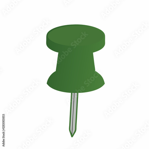Threedimensional paper pin vector  illustration
