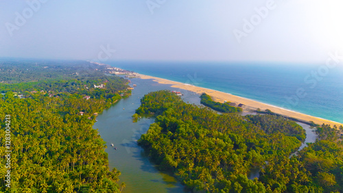 Aerial Drone Capture of Poovar Island’s Coastal Beauty
