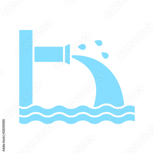 Waste water icon. outlined and condensed version.