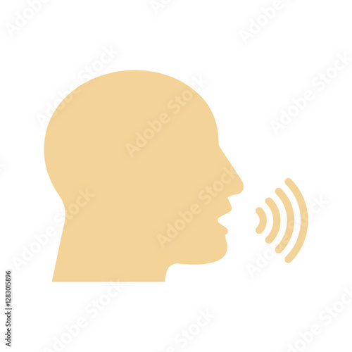 Pronunciation icon Thin line flat illustration
